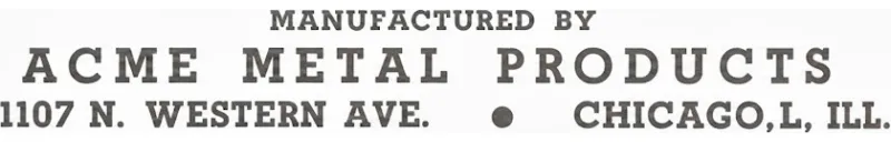 Acme Metal Products — Chicagské neváznoucí plandavky