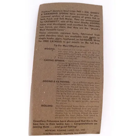 Hopkins Shorty 75 Třpytka, Tepaný nikl, 21g, Nerez, #10069