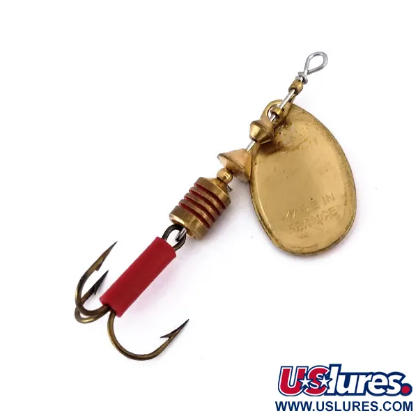 Mepps Aglia 2 Rotačka, Červená/Bílá/Mosaz, 4,5g, Mosazný Třmínek, #10075