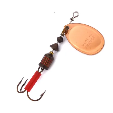 Mepps Aglia 2 Rotační třpytka, Měď, 4.5g, červená bužírka, #10082