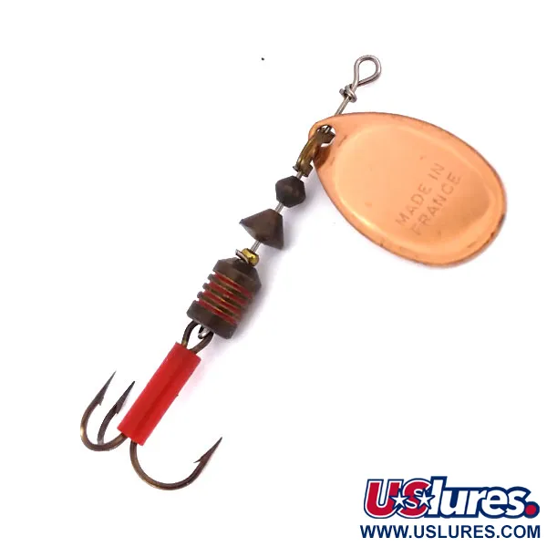 Mepps Aglia 2 Rotační třpytka, Měď, 4.5g, červená bužírka, #10082