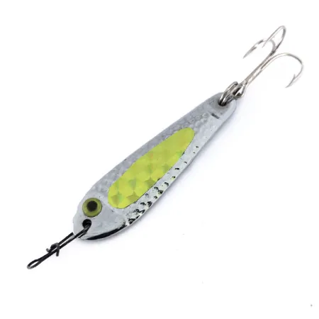 Bass Pro Shops Jigging Spoon, Nikl / Zelená, 25g, Tloukaný, #10113