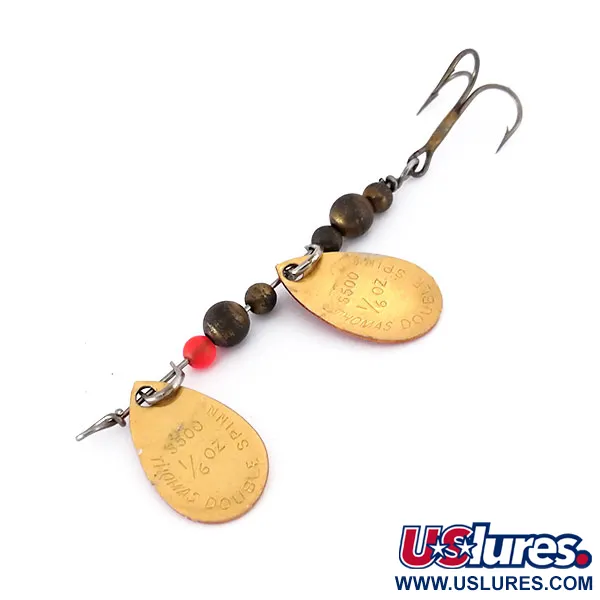 Thomas Double Spinn Rotační třpytka, Zlatá / Červená, 5g, USA, #10133