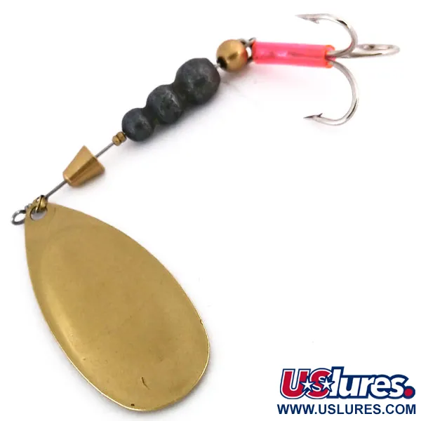 Vintage Mepps Comet 5 Třpytka, Mosaz, 8cm, Růžový atraktor, #10199