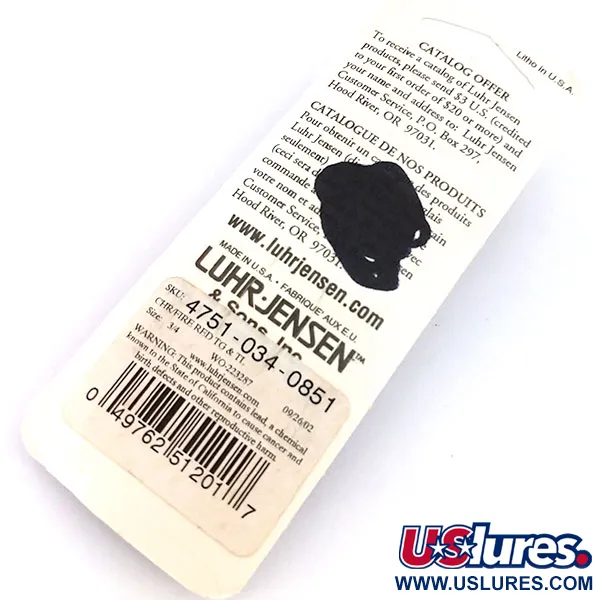 Luhr Jensen Crippled Herring Třpytka, Fire Red, 21g, List, #10235