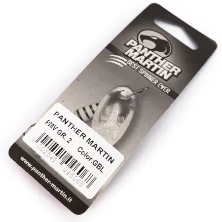 Panther Martin 2 Třpytka, Zlato-Černá, 2.5g, List na ose, #10243