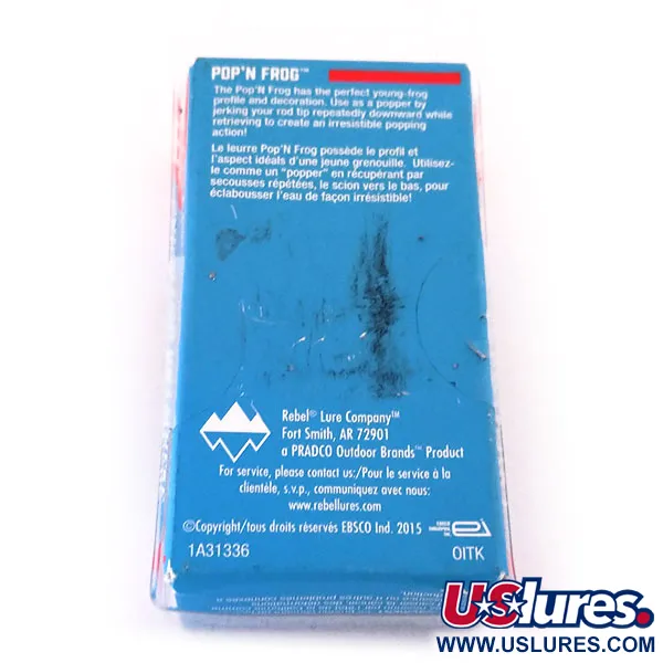 Rebel Pop'N Frog Popper, Zelená Žába, 7g, Vykrojená Tlama, #10286