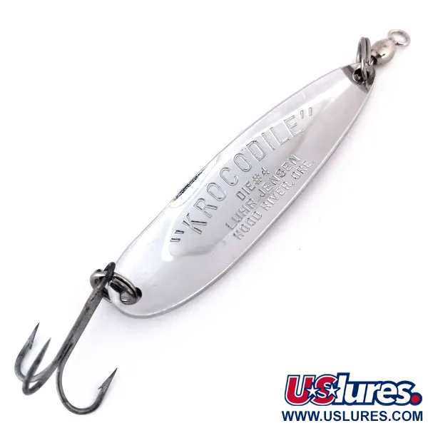 Luhr Jensen Krocodile Die #4 Plandavka, Nikl / Modrá, 19g, USA, #10296