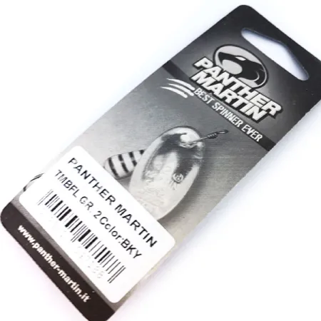 Panther Martin 2 Třpytka, Černo/Žlutá, 2.5g, List přímo na ose, #10324