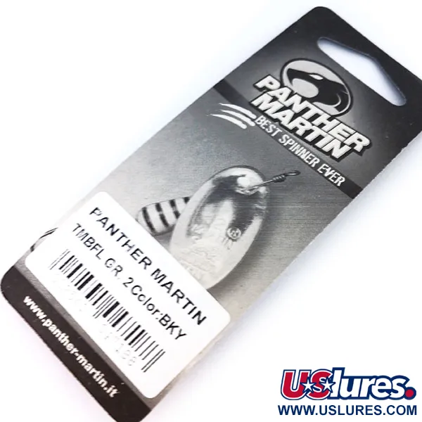 Panther Martin 2 Třpytka, Černo/Žlutá, 2.5g, List přímo na ose, #10324