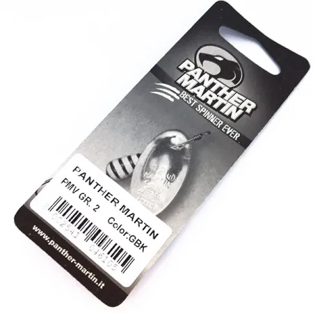 Panther Martin 2 Třpytka, Zlatá / Černá, 2.5g, List na ose, #10328