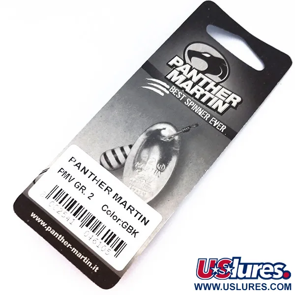 Panther Martin 2 Třpytka, Zlatá / Černá, 2.5g, List na ose, #10328