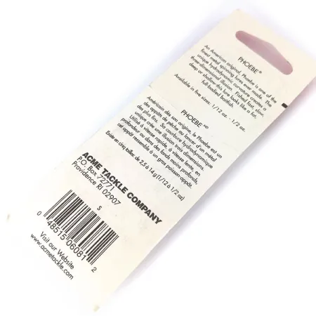 Acme Phoebe Plandavka, Nikl, 3,5g, Hydrodynamický Tvar, #10384