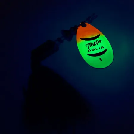 Mepps Aglia 3 dressed Fluo UV Třpytka, Fluo, 7.3g, UV povrch, #10431