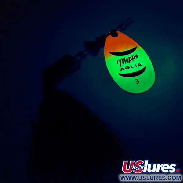 Mepps Aglia 3 dressed Fluo UV Třpytka, Fluo, 7.3g, UV povrch, #10431
