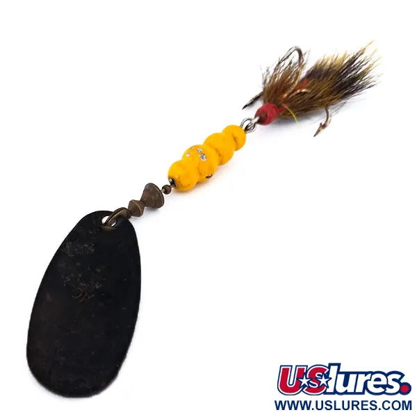 Mepps Black Fury 5 Dressed Třpytka, Černá/Žlutá, 14g, Žluté tečky, #10474