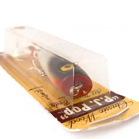 Luhr Jensen P.J.POP Popper Dřevo, Silver Foil/Blk Shad, 10.5g, #10499