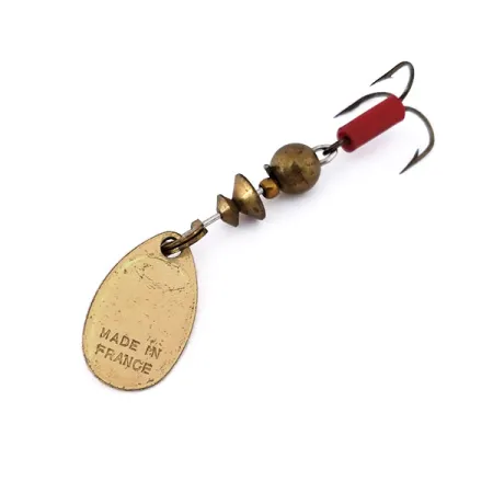 Mepps Aglia 0 Rotační třpytka, Mosaz, 2,5g, Červená bužírka, #10558