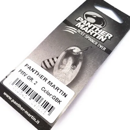 Panther Martin 2 Con Punti Třpytka, Zlato/Černá, 2.5g, In-line, #10561