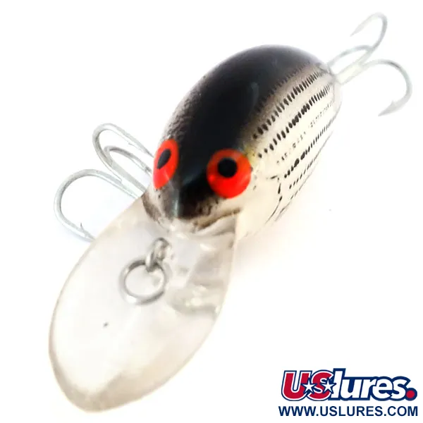 Bomber model B 4A Crankbait, Stříbrná/Černá, 7g, Plovoucí, #10605