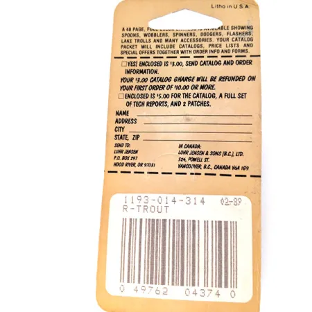 Luhr Jensen Hus-lure Plandavka, Pstruh duhový, 7g, Vintage, #10637