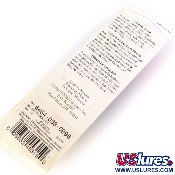 Luhr Jensen P.J.POP Popper, Stříbrná / Černá, 17g, Dřevo, #10658