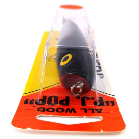 Luhr Jensen P.J.POP Popper, Stříbrná / Černá, 17g, Dřevo, #10658