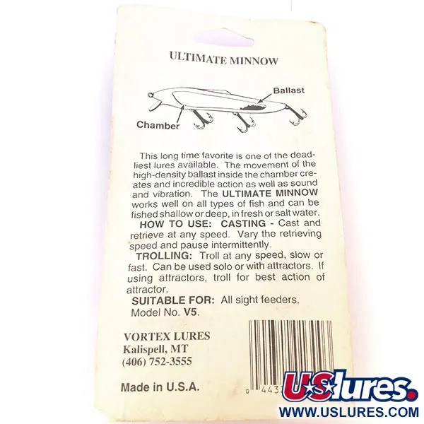 Vortex Lures Ultimate Minnow Wobler, Fire Tiger, 12cm, Zátěž, #10666