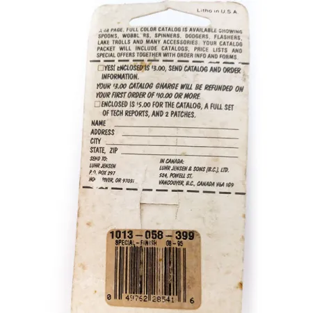 Luhr Jensen Lil' Kroc UV Plandavka, Nikl/Červená, 18g, UV, #10793