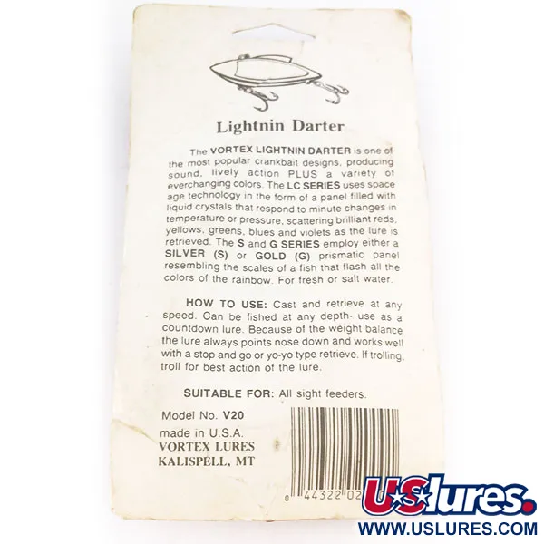 Vortex Lures Lightnin Darter Glow, Svítící, 14g, Chrastítko, #10840