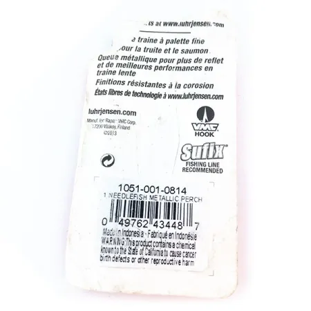 Luhr Jensen Needlefish 1 Plandavka, Fire Tiger, 2g, Flipper, #1051-001-0814