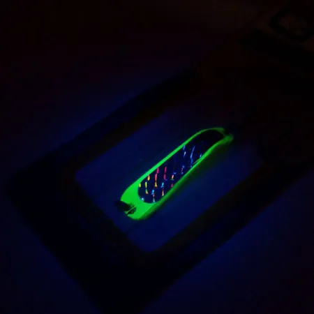 Luhr Jensen Hus-lure UV Plandavka, Chartreuse/Stříbrná, 4g, UV, #12040