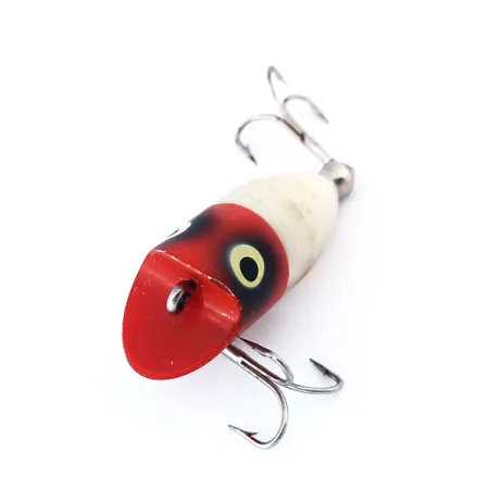 Heddon Tiny Lucky 13 Popper, Červeno-bílá, 5,5g, Hladinový, #10992
