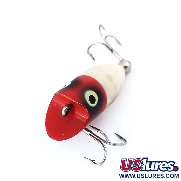 Heddon Tiny Lucky 13 Popper, Červeno-bílá, 5,5g, Hladinový, #10992