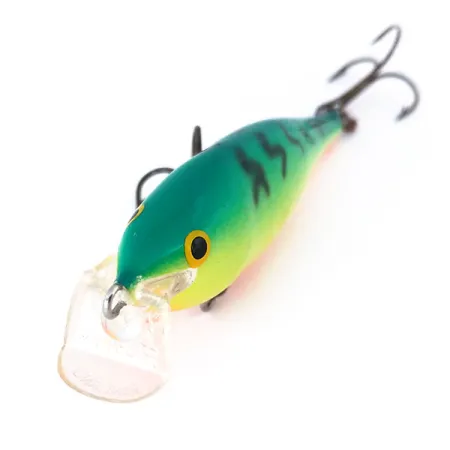 Rapala Shallow Shad Rap 08 Wobler, Fire Tiger, 9g, Balsa, #10998