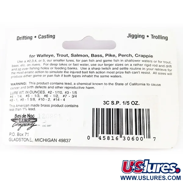 Bay de Noc Swedish pimple 3 Plandavka, Měď, 5.7g, Plíšek, #11112