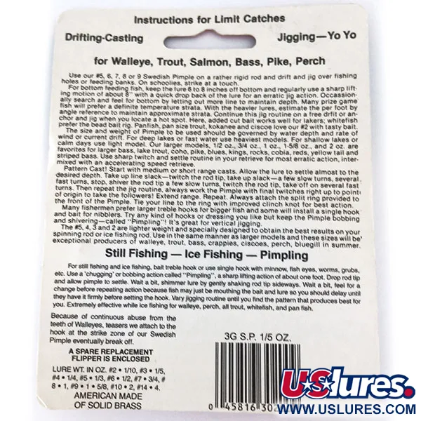 Bay de Noc Swedish Pimple 3G Plandavka, Měď, 6g, Vertikální, #11144