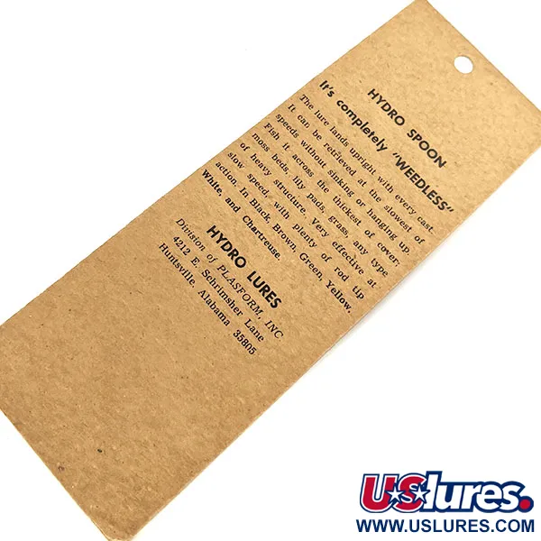 Hydro Lures Hydro Spoon, 14g, Zelená/Bílá/Žlutá, Plandavka #17723