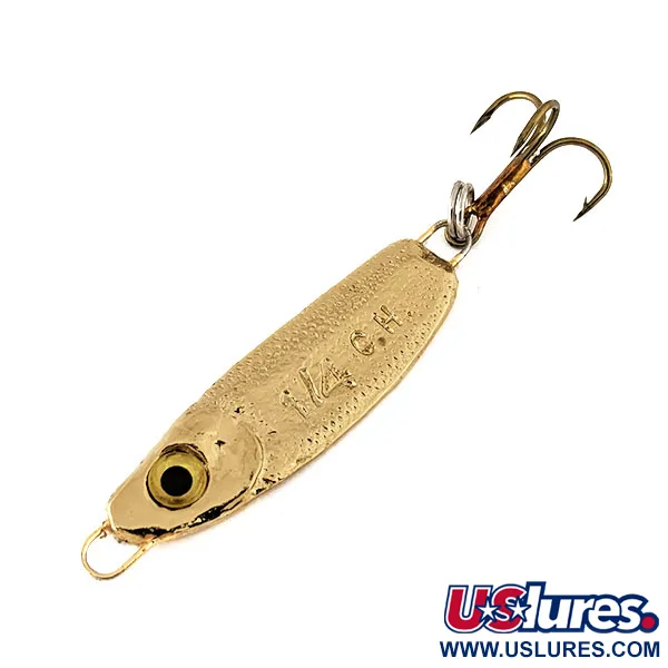 Luhr Jensen Crippled Herring Jig, Zlatá, 7g, Tepaný povrch, #11174