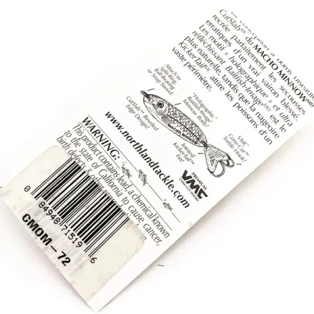 Northland Macho Minnow Plandavka, Rainbow Green, 14g, Kicker Tail, #11291