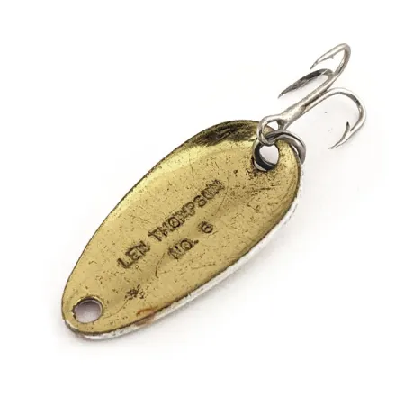 Len Thompson #6 Plandavka, Bílá/Červená, 3.5g, Mosaz, #11312