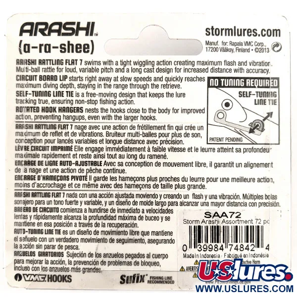 Storm Arashi Rattling Flat 7 Wobler, Modrá/Stříbrná, 12g, #11347