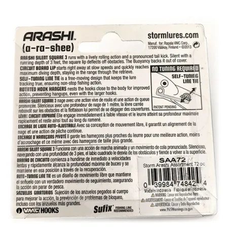 Storm Arashi Silent Square 3 Wobler, Mossy Chartreuse Craw, 14g, #11665