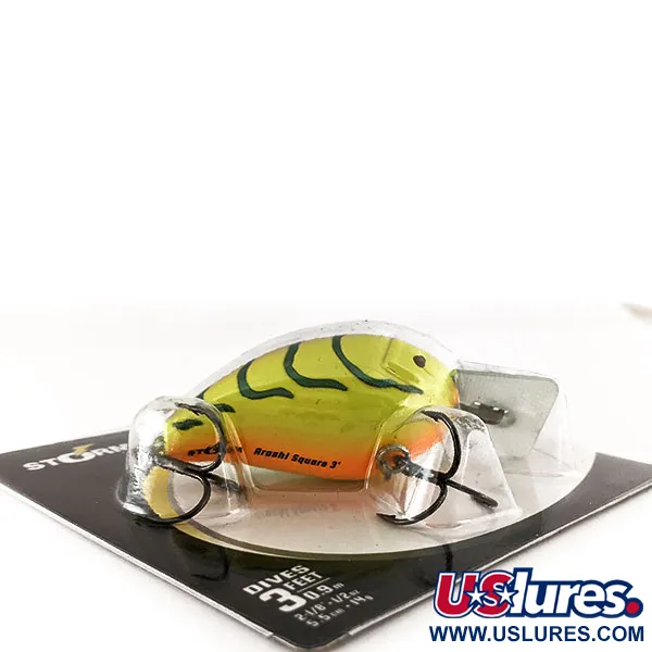 Storm Arashi Silent Square 3 Wobler, Mossy Chartreuse Craw, 14g, #11665