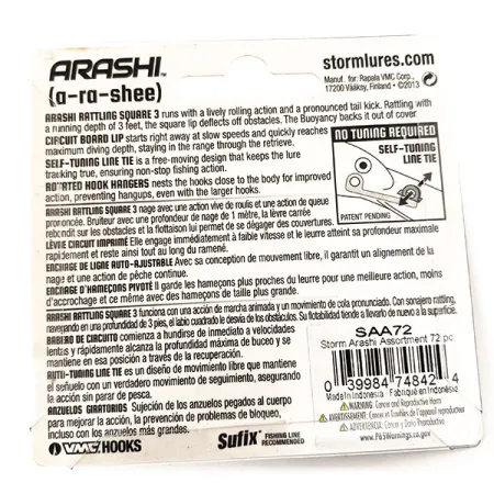 Storm Arashi Rattling Square 3 UV Wobbler, Parrot, 14g, UV, #11664