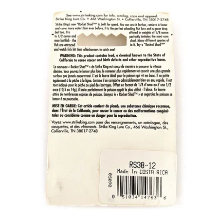 Strike King Rocket Shad Spinnerbait, Stříbrná, 11g, Daleké Hody, #RS38-12