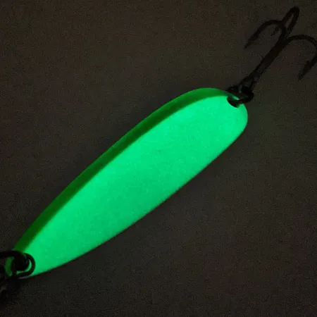 Luhr Jensen Krocodile Die #5 Glow Plandavka, Bílá/Zelená, 23g, Glow, #11449