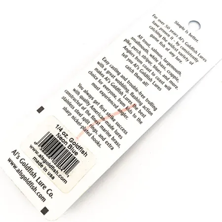 Al's gold fish Plandavka, Nikl / Modrá, 7g, Mosazné Tělo, #11524