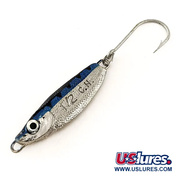 Luhr Jensen Crippled Herring Jig, Nikl/Modrá, 14g, Jednoháček, #11539
