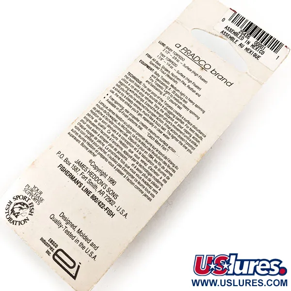 Heddon Tiny Torpedo Nástraha, Bass, 7g, Zadní Vrtule, #X0360BB